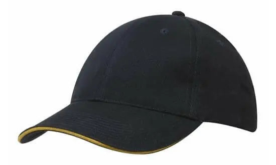Headwear Brushed Heavy Cotton Cap With Sandwich Trim X12 - 4210 Metro Workwear.